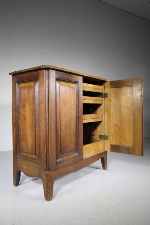 English 19th Century Antique Oak Collectors Cabinet