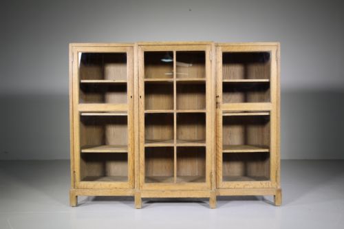 1920'S Heals Oak Breakfronted Bookcase- Labelled