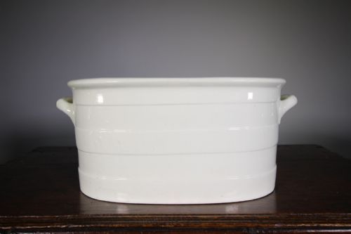 Large 19th Century Antique Creamware Foot Bath - Clean