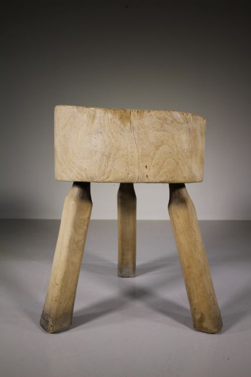 English Edwardian Antique Sycamore Chopping Block