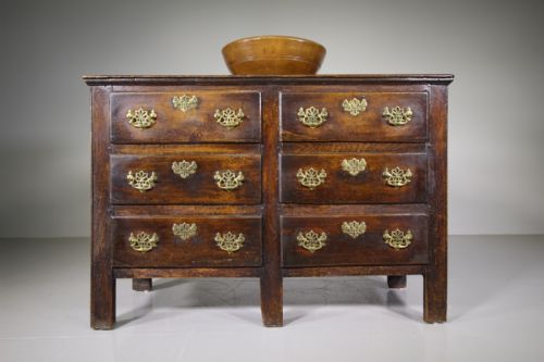 18th Century English Antique Oak Dresser Base
