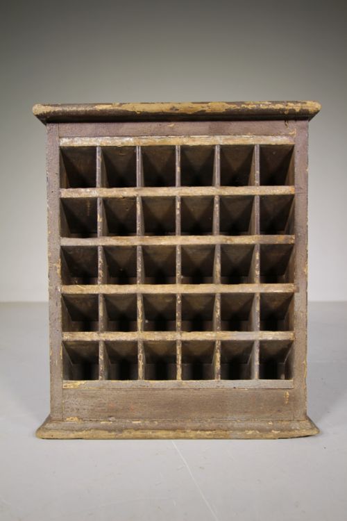 English Antique Railway Ticket Holder in Original Paint