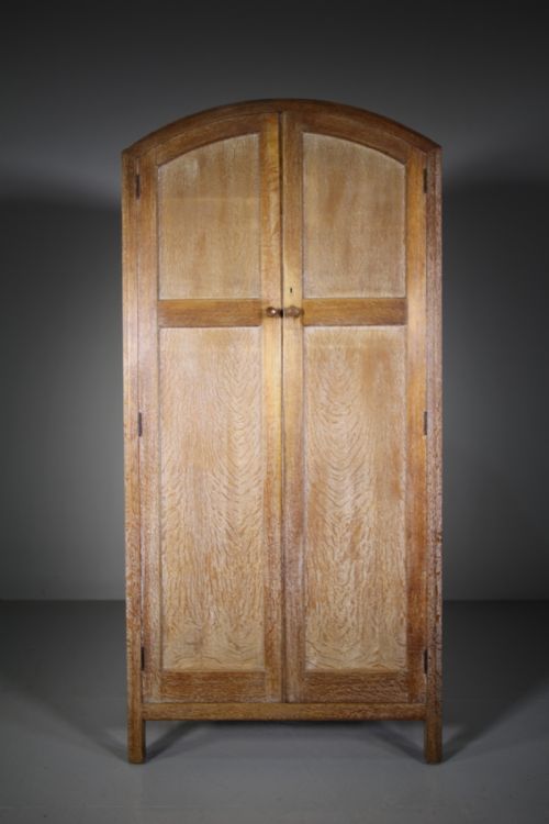 Heals of London Antique Oak Wardrobe - Labelled