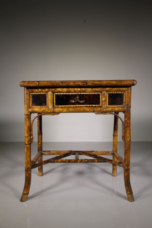 19th Century Antique Bamboo Writing Table