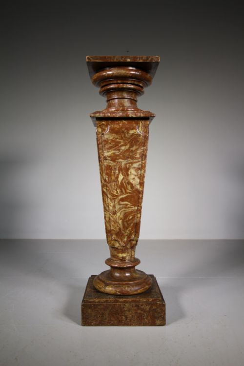 Late Georgian Antique Plinth in Original Marbled Paint