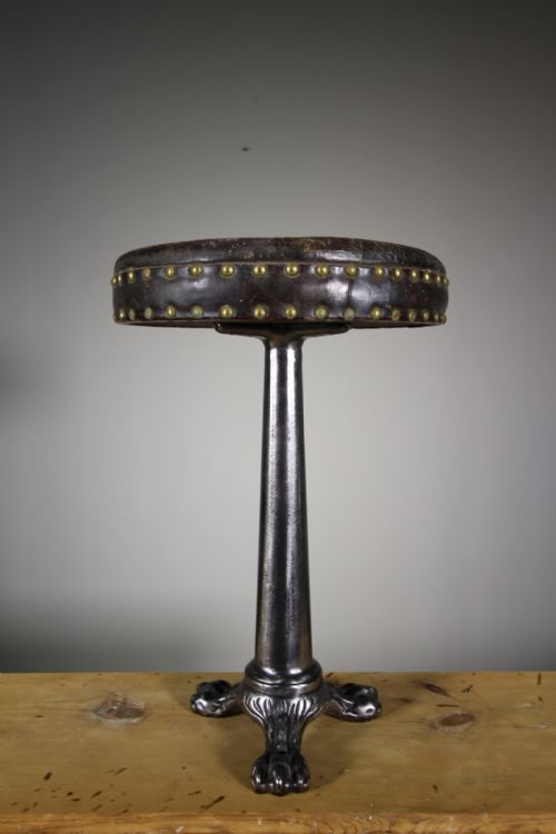 English 19th Century Antique Cast Iron Stool