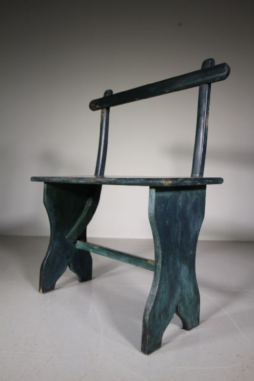 North Wales 19th Century Original Painted Pine Bench