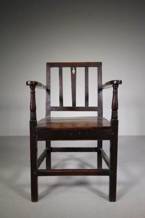 Welsh 18th Century Antique Oak Armchair