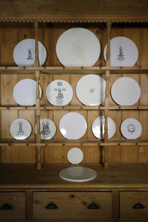 Set of 14 19th Century Grocers Antique Scale Plates