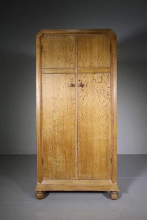 Heals Antique Oak Wardrobe-buttery Hutch Range