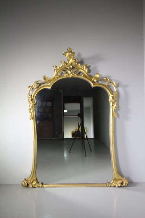 Huge English 19th Century Antique Gilt Mirror