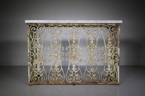 Mid 19th Century Antique Cast Iron Console Table