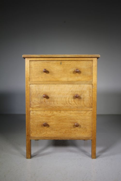 Heals of London 1920'S Oak Chest of Drawers- Labelled