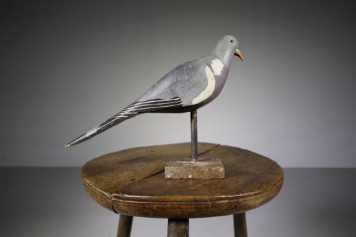 Original English Edwardian Antique Decoy Pigeon