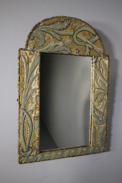 Large 18th Century Antique Needlework Mirror