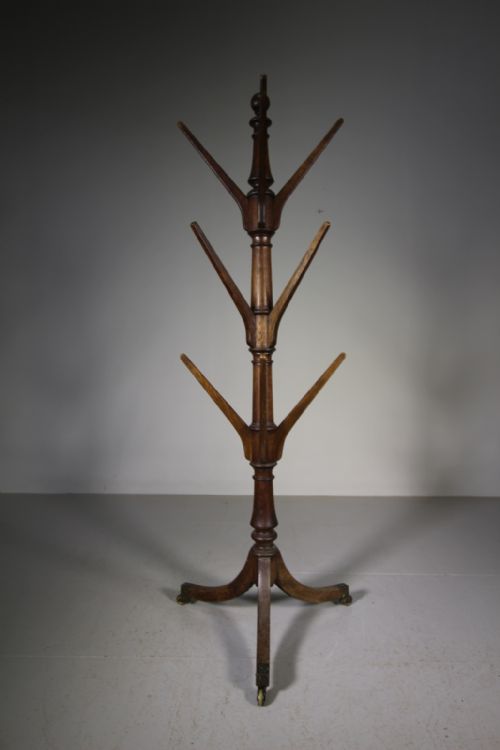 English Regency Antique Oak Coat & Hat Stand