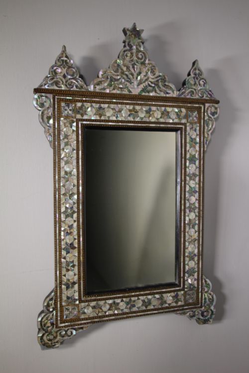 19th Century Mother of Pearl Antique Wall Mirror