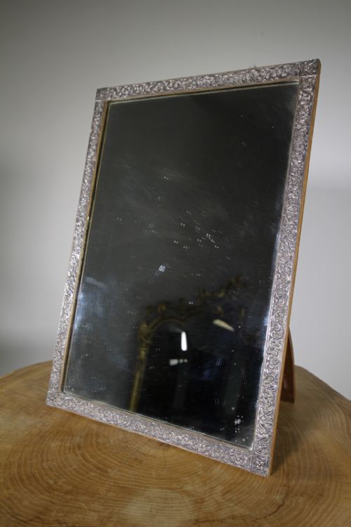 19th Century Silver Framed Antique Mirror
