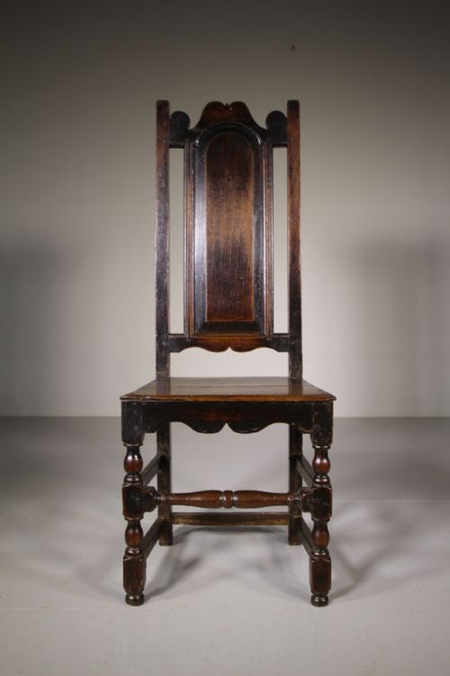 Early 18th Century Antique Period Oak Side Chair
