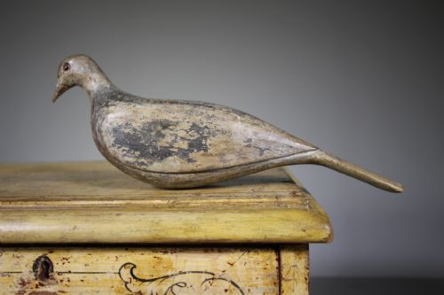 English 19th Century Antique Decoy Pigeon in Paint