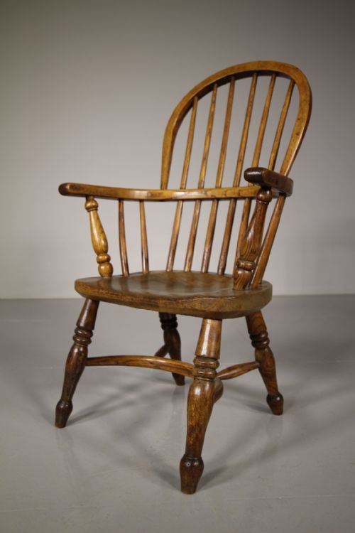 Mid 19th Century Child's Antique Windsor Chair
