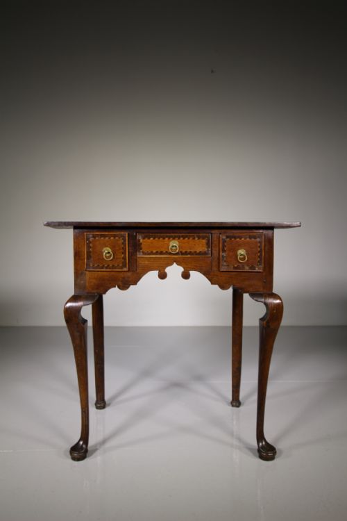 English 18th Century Antique Period Oak Lowboy