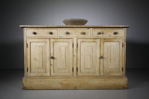 English 19th Century Antique Pine Dresser Base