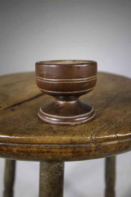 English Georgian Antique Laburnum Treen Salt
