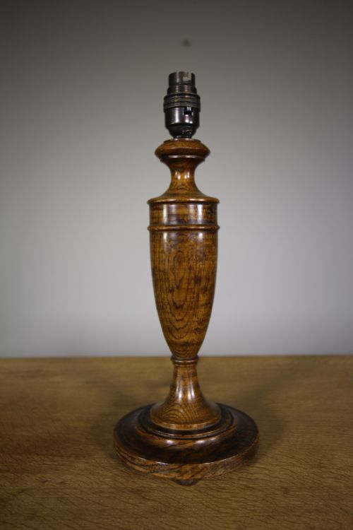 Heals 1930'S Oak Table Lamp - Rewired