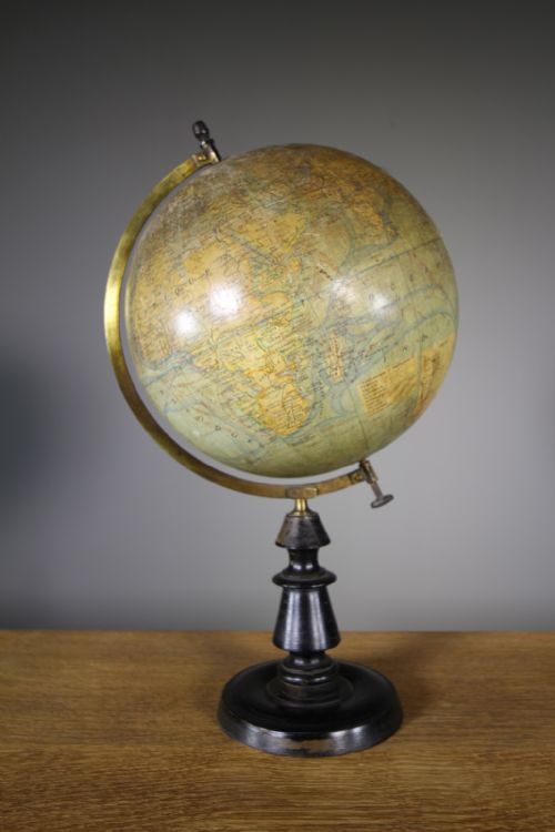 19th Century Antique Terrestrial Table Globe
