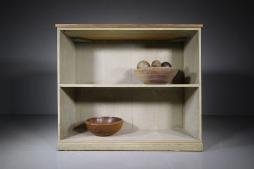 Early 19th Century Antique Original Painted Pine Bookcase