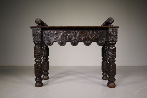 Mid 19th Century Antique Oak Window Seat
