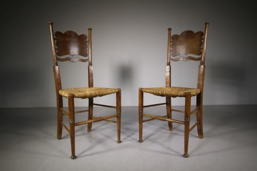 Rare Model Pair of William Birch Antique Chairs