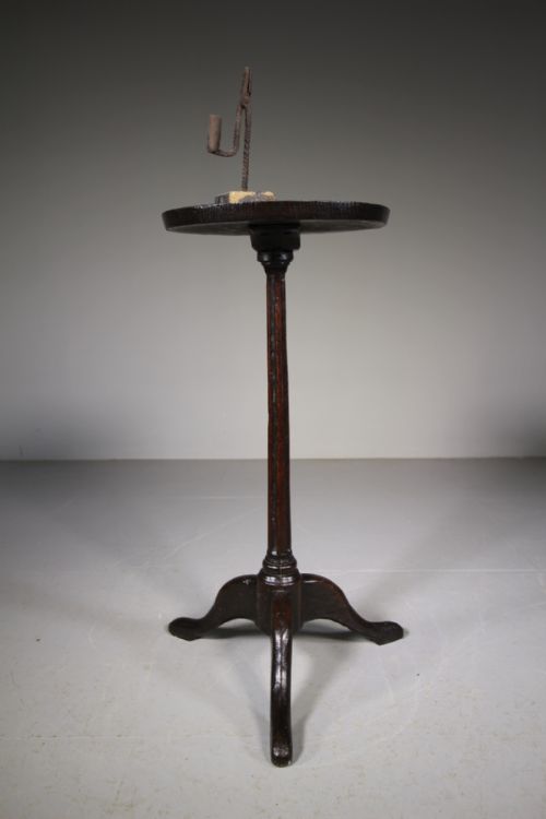English 18th Century Antique Oak Candlestand