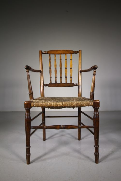 19th Century Country Antique Dining Armchair