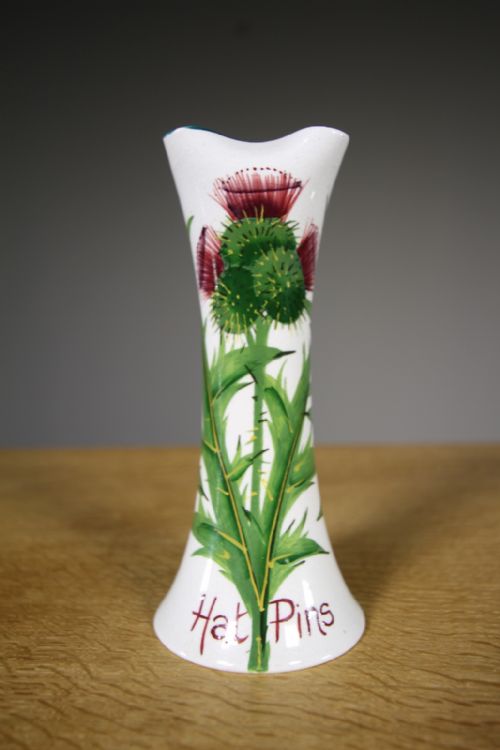 Rare Edwardian Thistle Pattern Wemyss Antique Vase