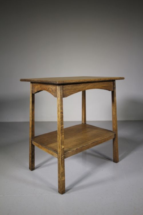 English Edwardian Antique Oak Side Table
