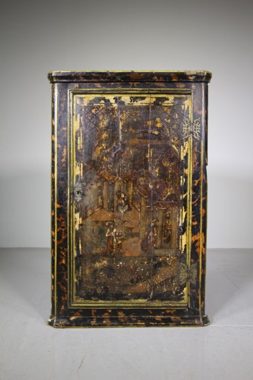 English 18th Century Antique Chinoiserie Cupboard