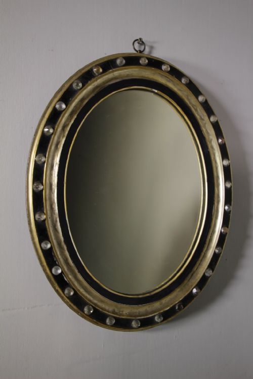 19th Century Irish Antique Oval Wall Mirror