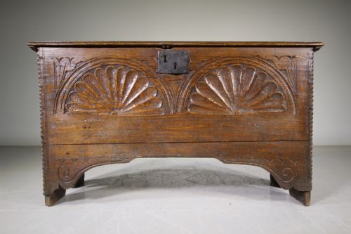 Georgian Antique Elm West Country Coffer