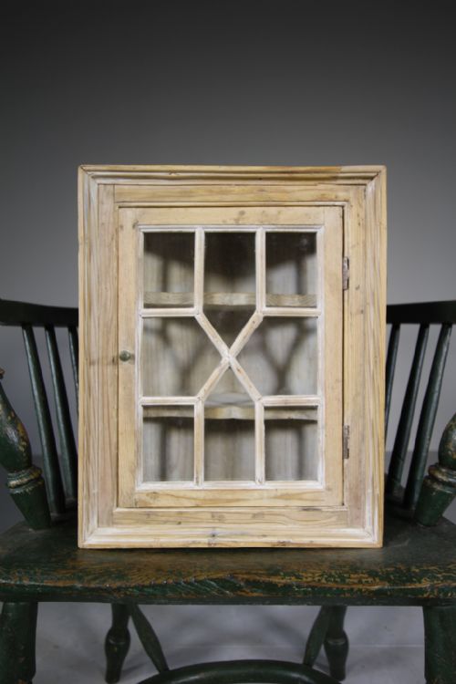English Georgian Astragal Glazed Antique Cupboard