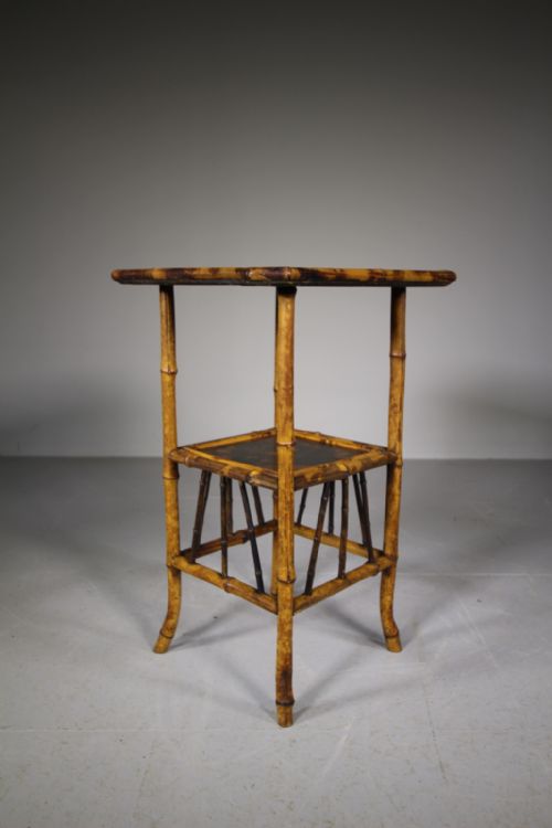 English 19th Century Antique Bamboo Table - Godwin Style