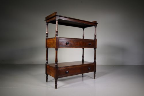 Regency Antique Mahogany Tiered Serving Table
