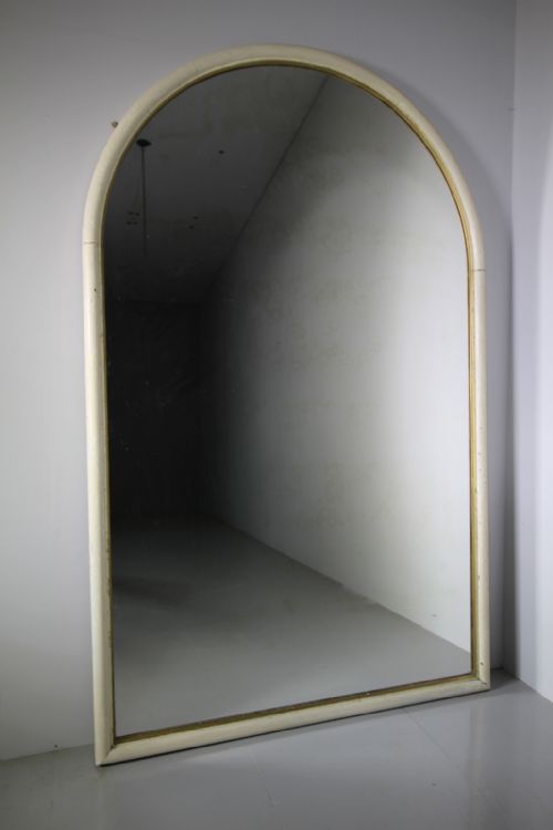Massive English 19th Century Antique Arch Top Mirror