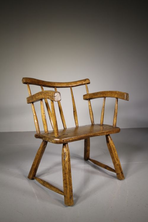 Primitive Welsh Antique Stick Armchair