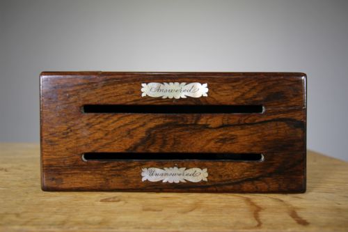 English Regency Rosewood Antique Letters Box