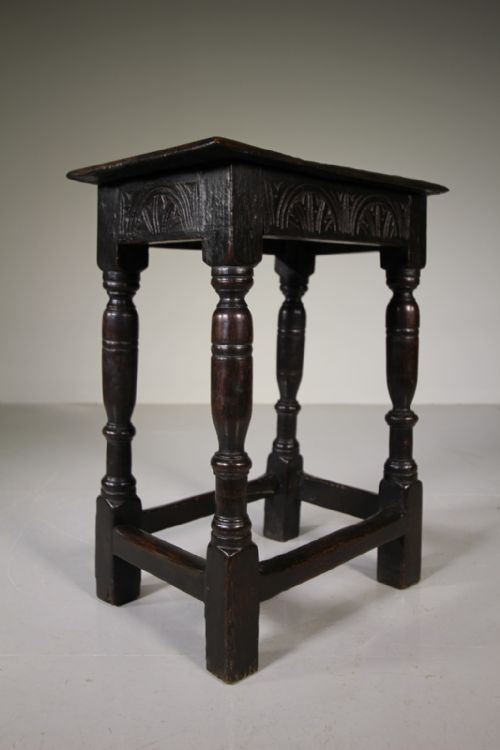 English 18th Century Antique Oak Joint Stool
