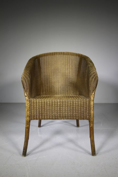 1930'S Classic Lloyd Loom Armchair in Original Paint