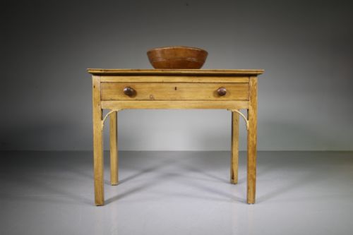 English 18th Century Antique Pine Side Table
