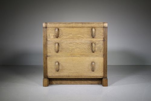 Heals of London 1930'S Oak Odeon Chest of Drawers